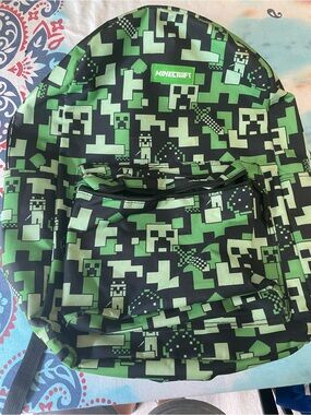 Minecraft creeper backpack school book bag